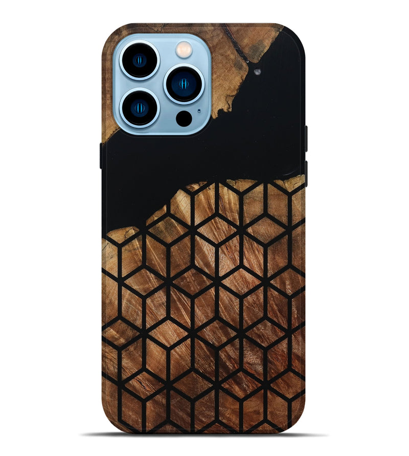 iPhone 14 Pro Max Wood Live Edge Phone Case - Sydnee (Double Dyed, 795141)