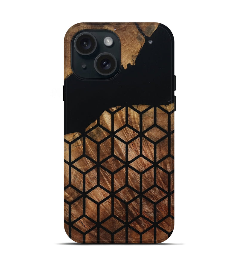 iPhone 15 Wood Live Edge Phone Case - Sydnee (Double Dyed, 795141)