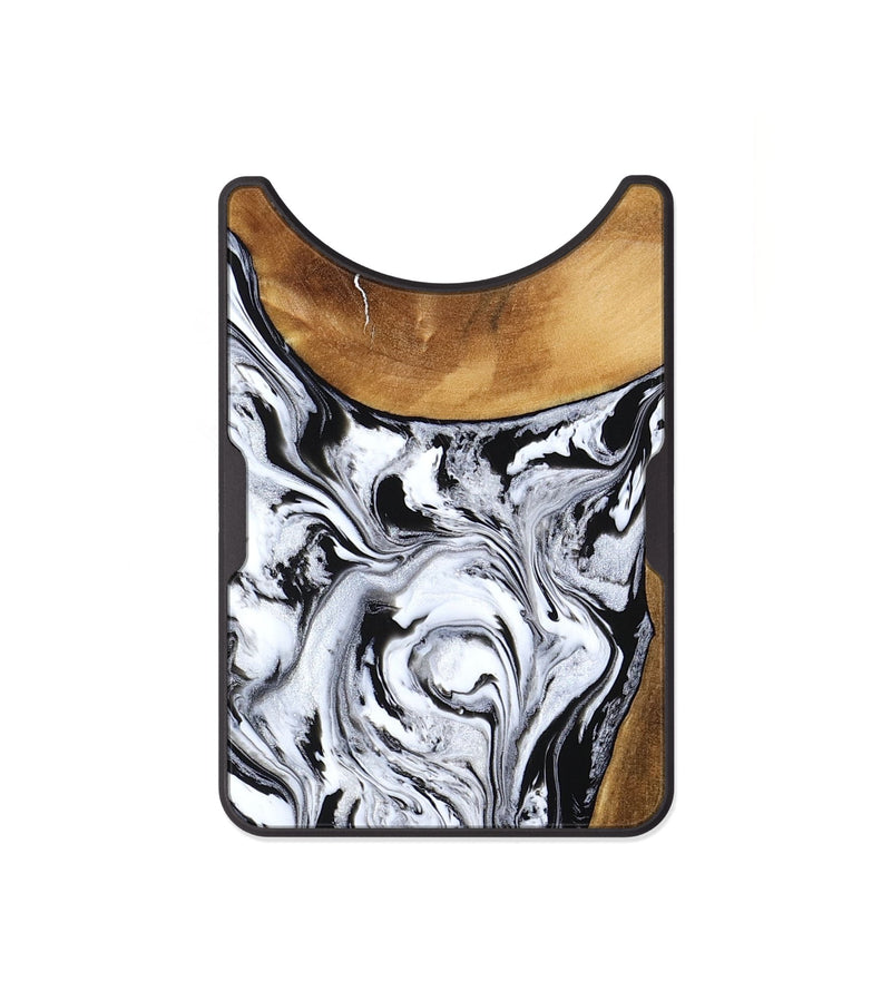 Alloy Wood Wallet - Geri (Black & White, 795235)