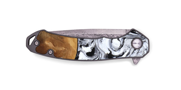 EDC Wood Pocket Knife - Geri (Black & White, 795235)