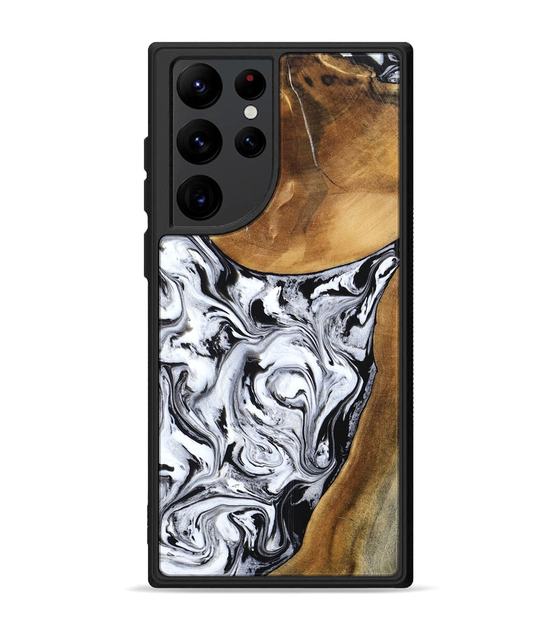 Galaxy S22 Ultra Wood Phone Case - Geri (Black & White, 795235)