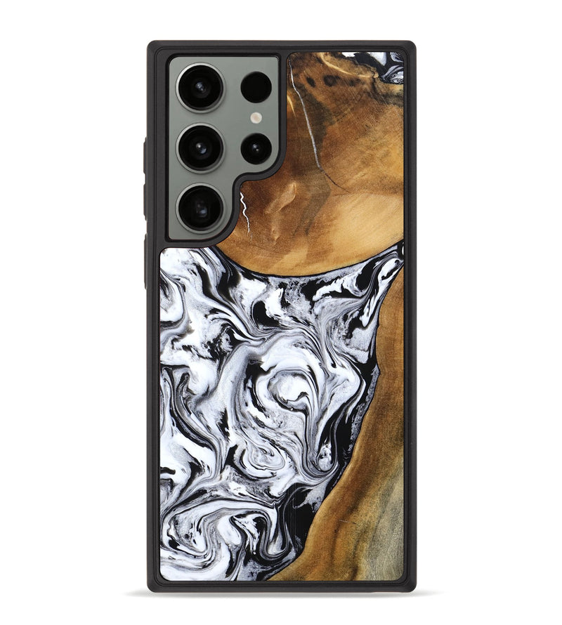 Galaxy S23 Ultra Wood Phone Case - Geri (Black & White, 795235)
