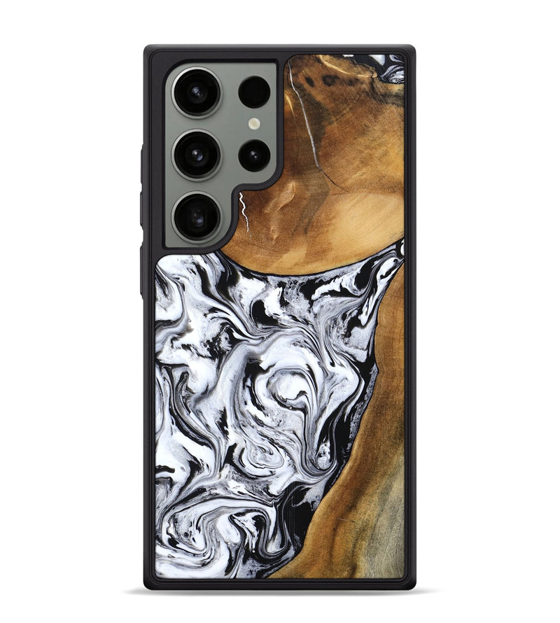 Galaxy S24 Ultra Wood Phone Case - Geri (Black & White, 795235)