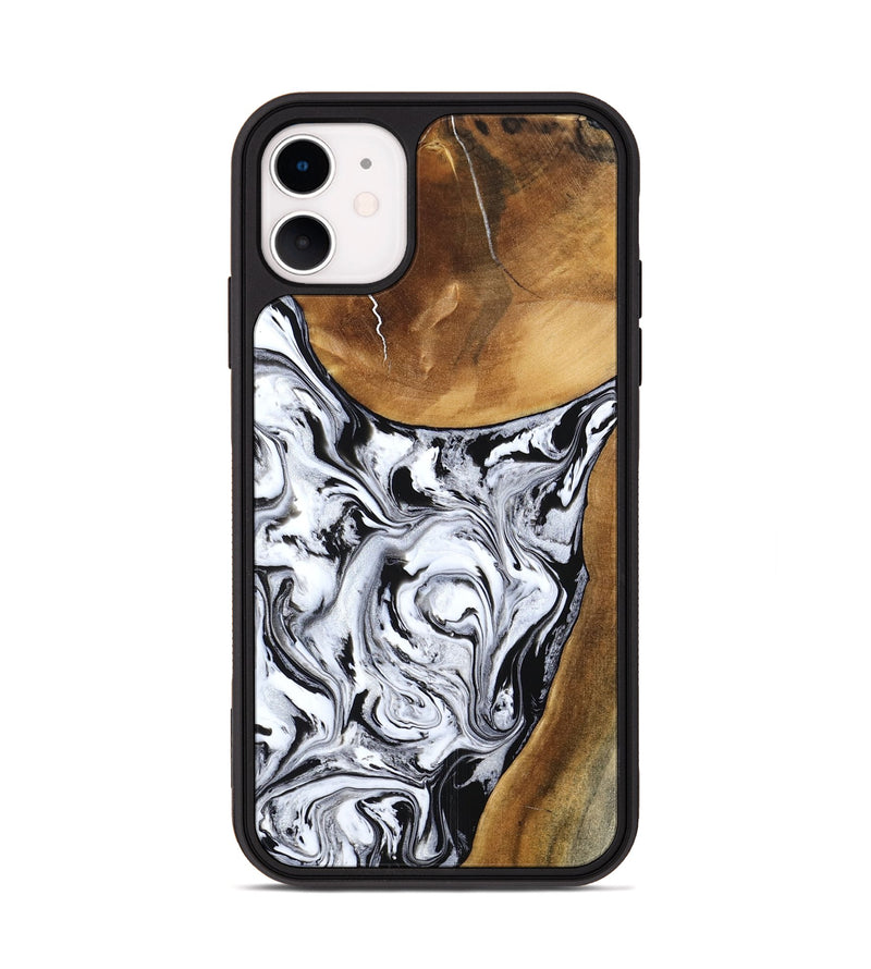 iPhone 11 Wood Phone Case - Geri (Black & White, 795235)