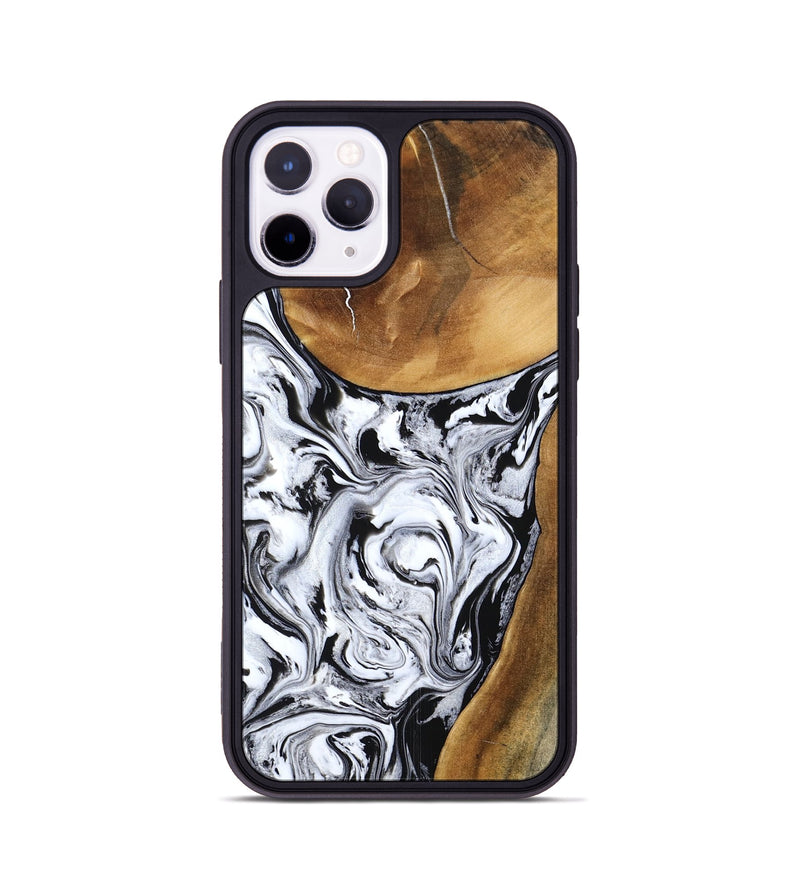 iPhone 11 Pro Wood Phone Case - Geri (Black & White, 795235)