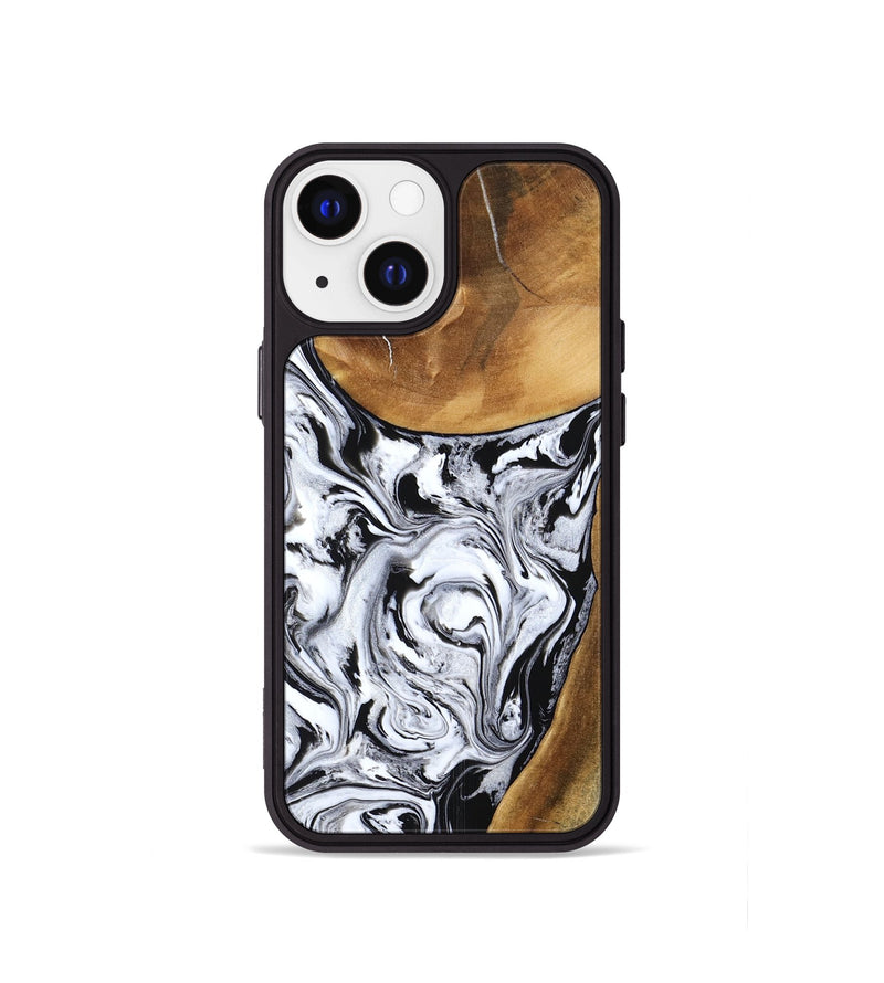 iPhone 13 mini Wood Phone Case - Geri (Black & White, 795235)