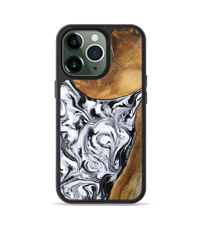 iPhone 13 Pro Wood Phone Case - Geri (Black & White, 795235)