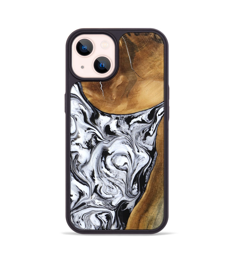 iPhone 14 Wood Phone Case - Geri (Black & White, 795235)