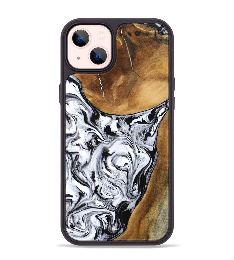 iPhone 14 Plus Wood Phone Case - Geri (Black & White, 795235)