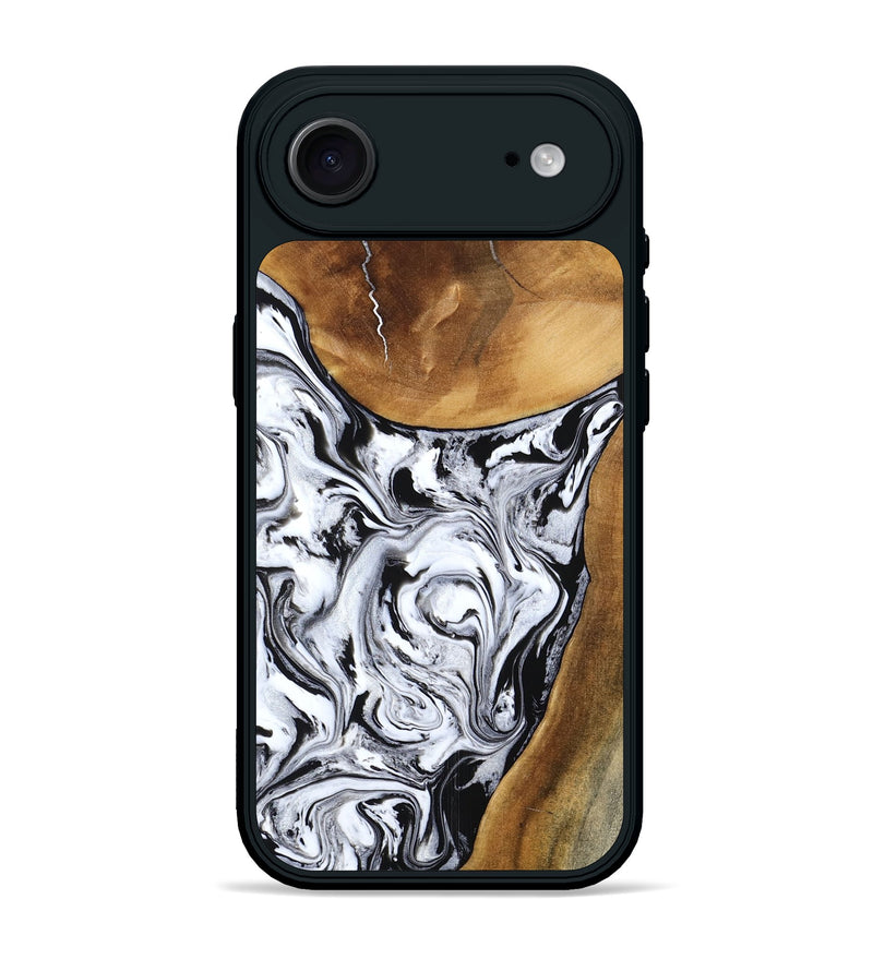 iPhone 17 Air Wood Phone Case - Geri (Black & White, 795235)