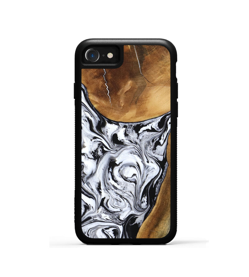 iPhone SE Wood Phone Case - Geri (Black & White, 795235)