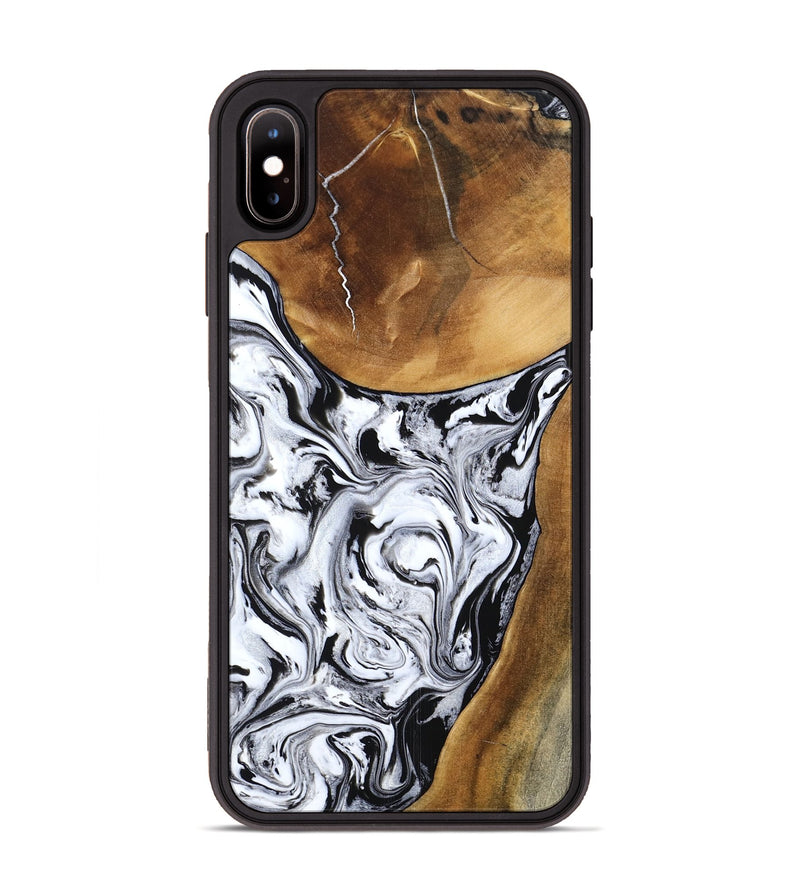 iPhone Xs Max Wood Phone Case - Geri (Black & White, 795235)
