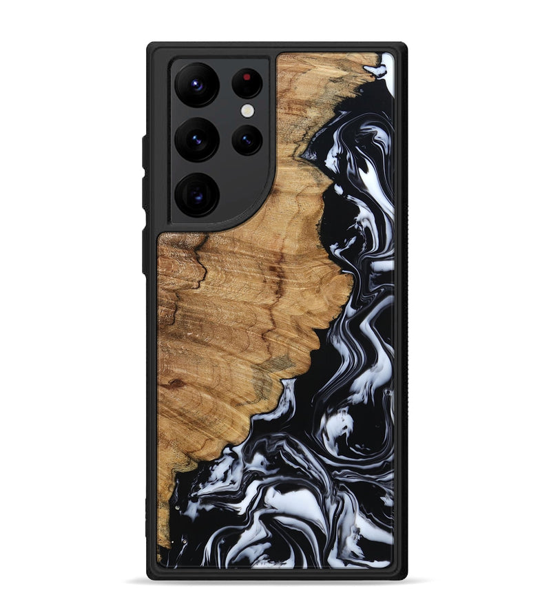 Galaxy S22 Ultra Wood Phone Case - Buster (Black & White, 795272)
