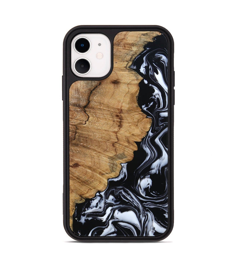iPhone 11 Wood Phone Case - Buster (Black & White, 795272)
