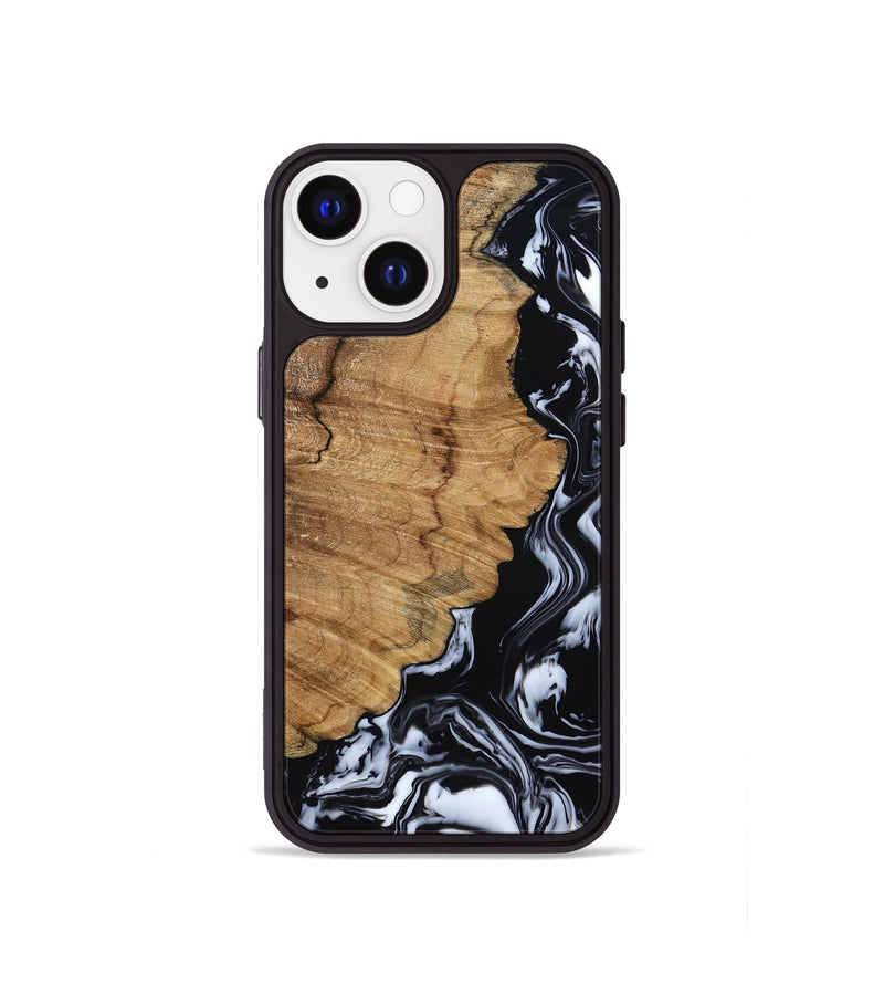 iPhone 13 mini Wood Phone Case - Buster (Black & White, 795272)