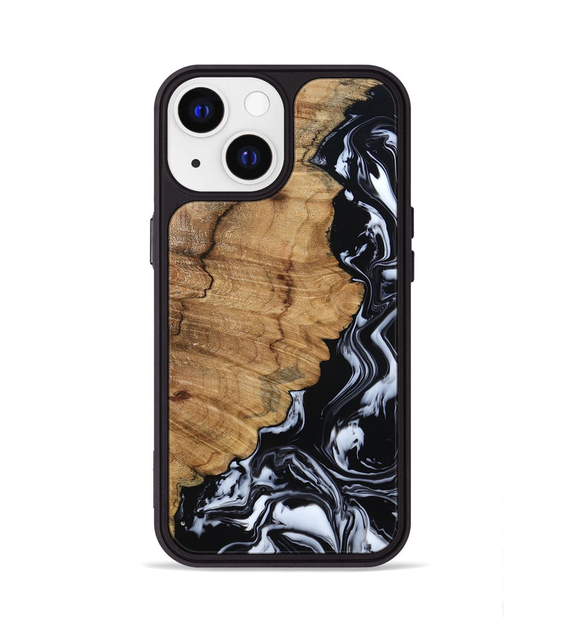 iPhone 13 Wood Phone Case - Buster (Black & White, 795272)