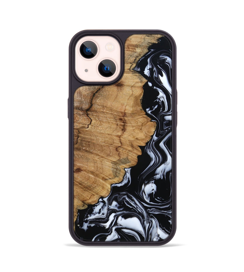iPhone 14 Wood Phone Case - Buster (Black & White, 795272)