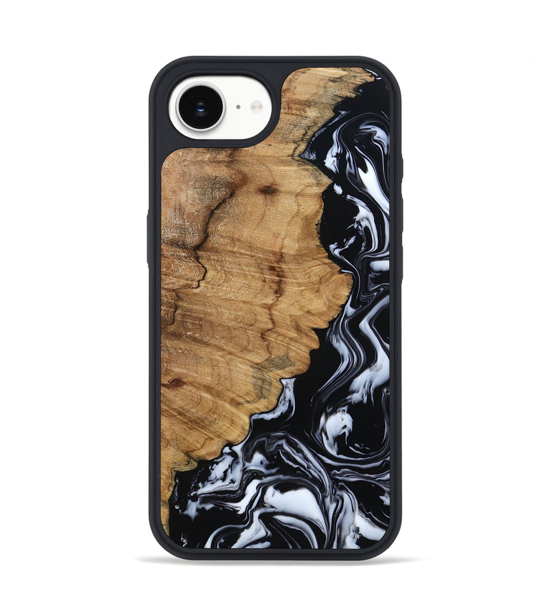 iPhone 16e Wood Phone Case - Buster (Black & White, 795272)