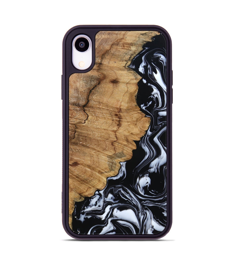 iPhone Xr Wood Phone Case - Buster (Black & White, 795272)