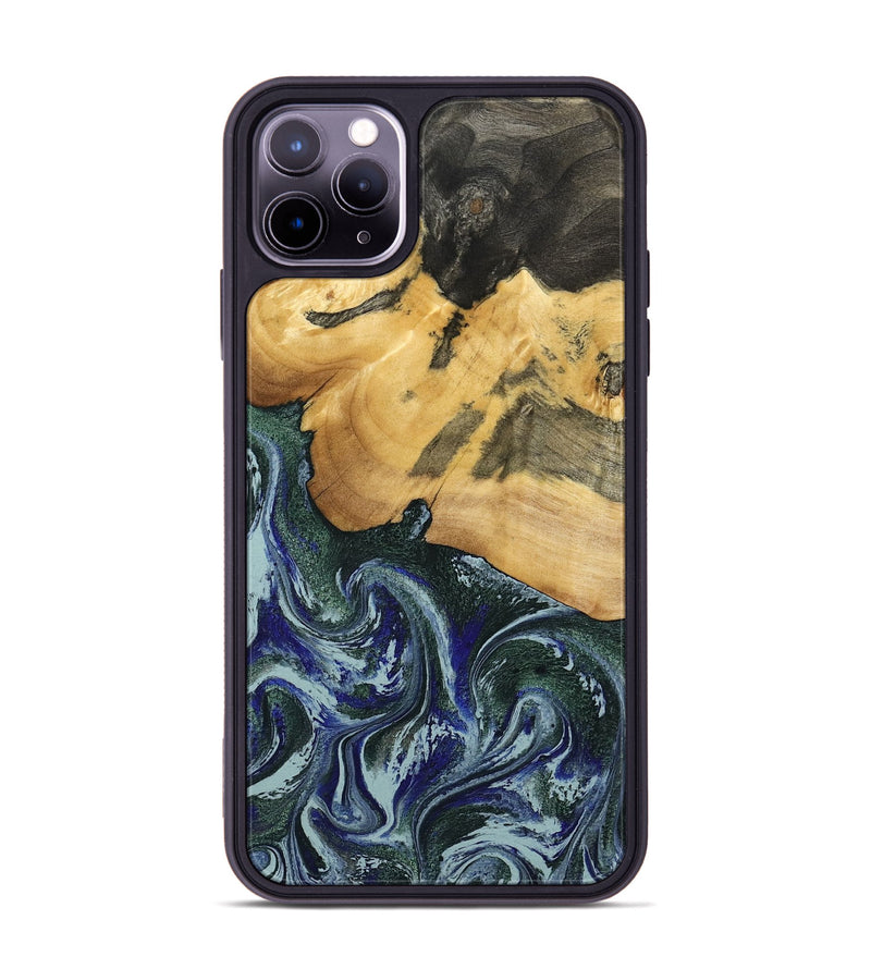 iPhone 11 Pro Max Wood Phone Case - Leann (Green, 795360)