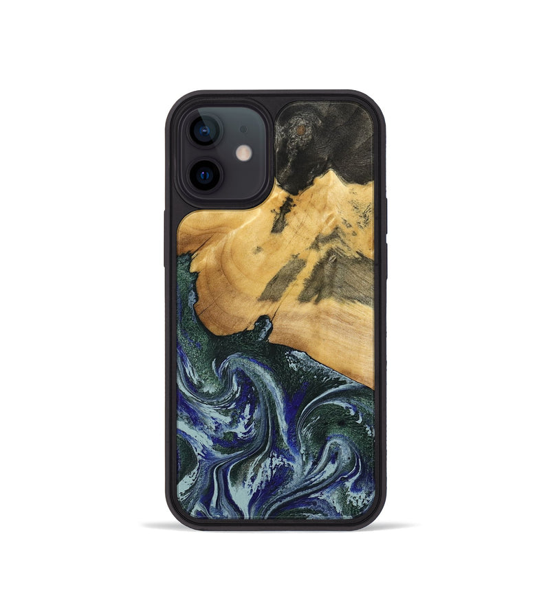 iPhone 12 mini Wood Phone Case - Leann (Green, 795360)
