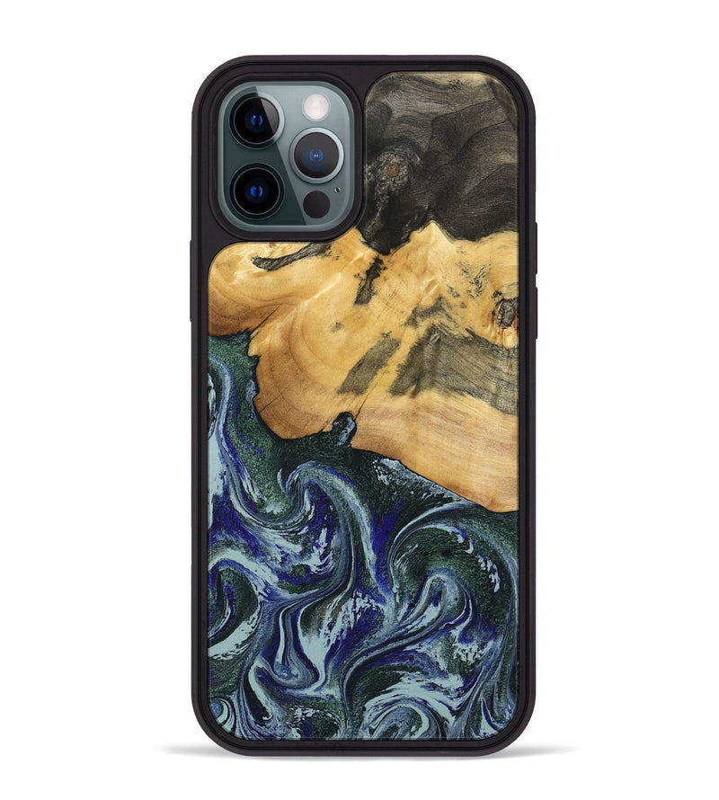 iPhone 12 Pro Max Wood Phone Case - Leann (Green, 795360)