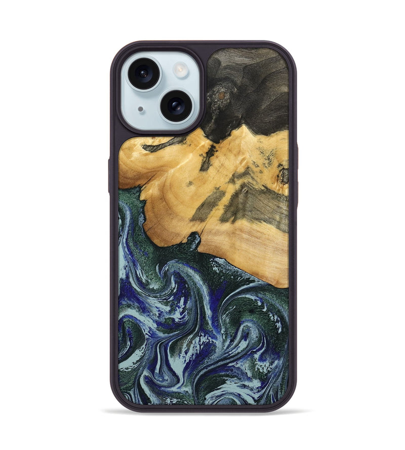 iPhone 15 Wood Phone Case - Leann (Green, 795360)
