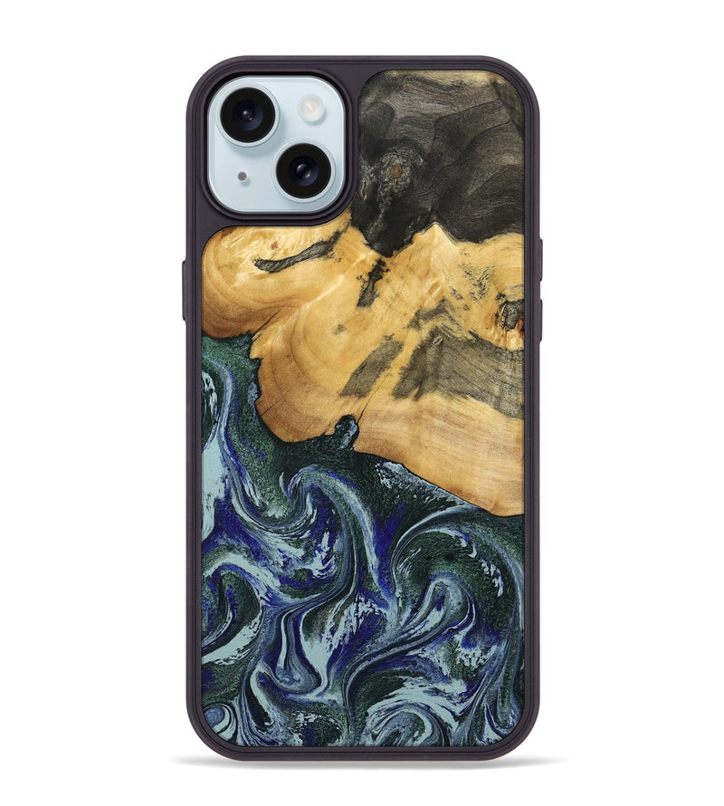 iPhone 15 Plus Wood Phone Case - Leann (Green, 795360)