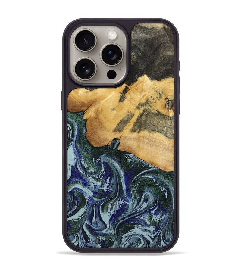 iPhone 15 Pro Max Wood Phone Case - Leann (Green, 795360)