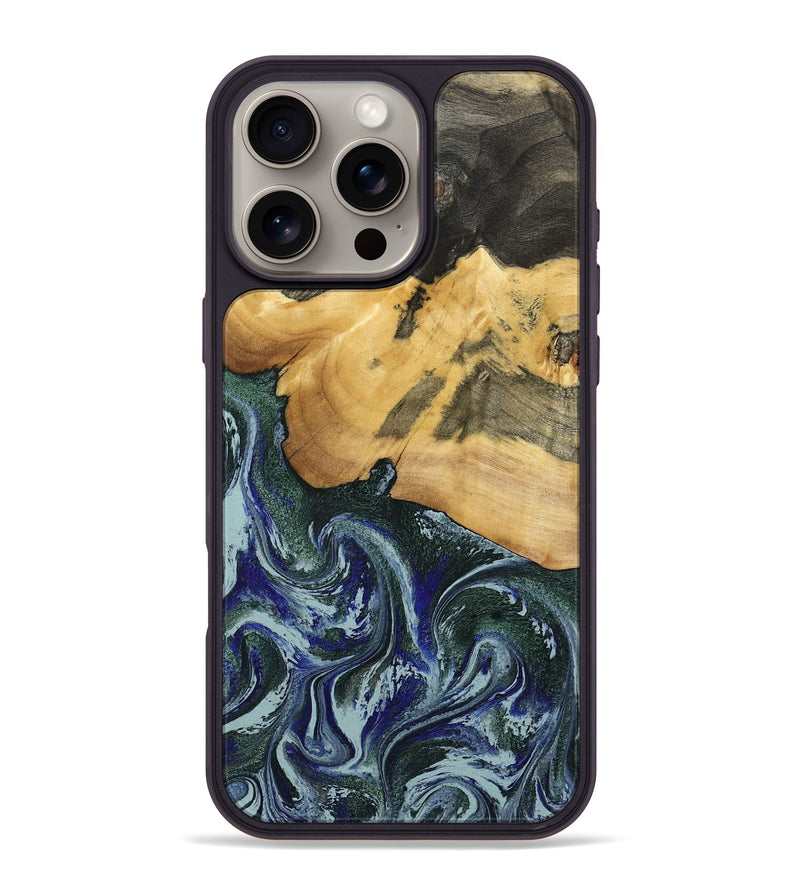 iPhone 16 Pro Max Wood Phone Case - Leann (Green, 795360)