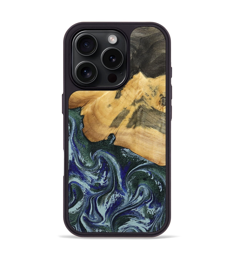 iPhone 16 Pro Wood Phone Case - Leann (Green, 795360)