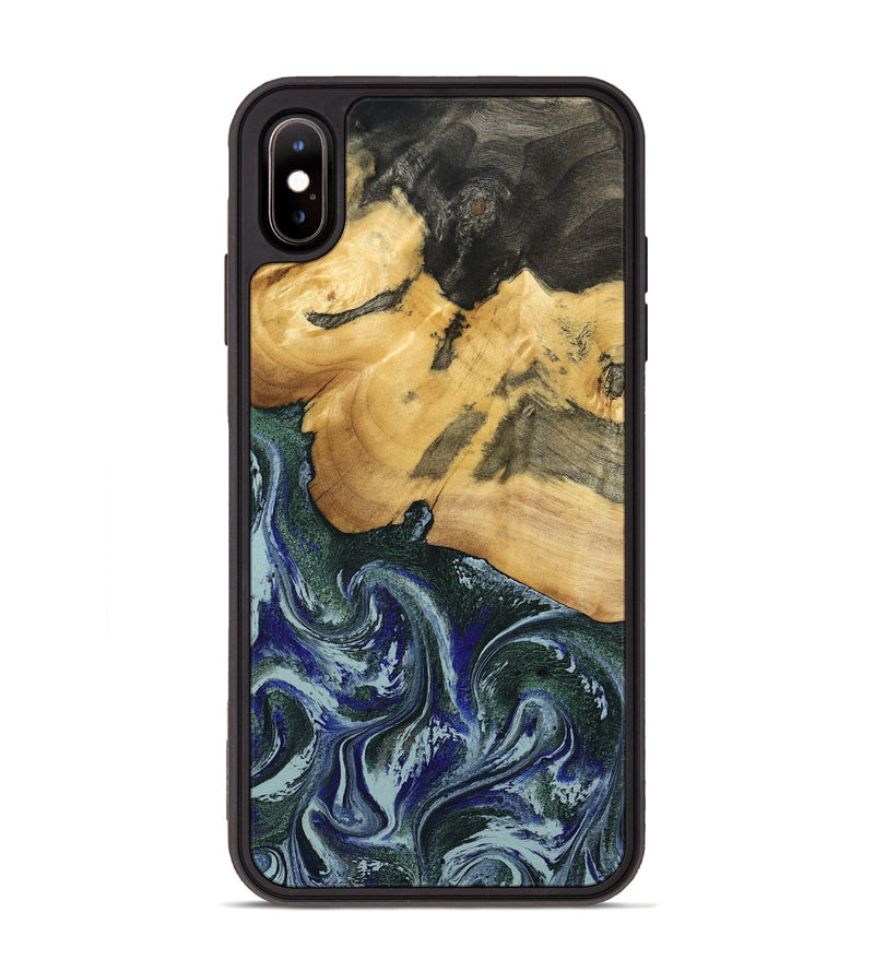 iPhone Xs Max Wood Phone Case - Leann (Green, 795360)