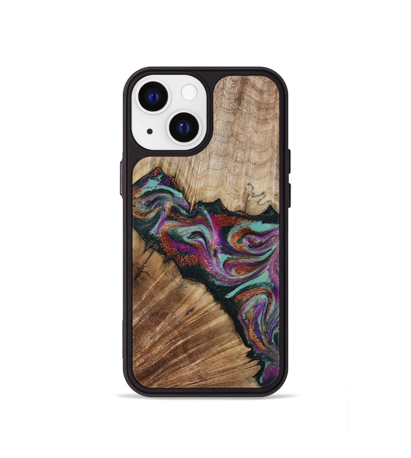 iPhone 13 mini Wood Phone Case - Lamar (Green, 795362)