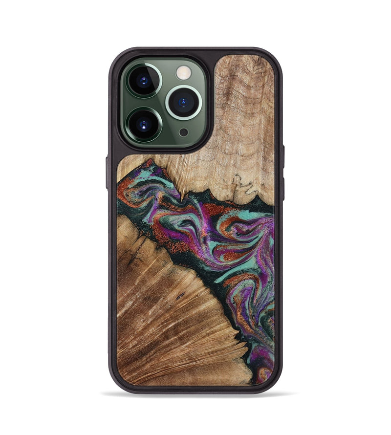 iPhone 13 Pro Wood Phone Case - Lamar (Green, 795362)