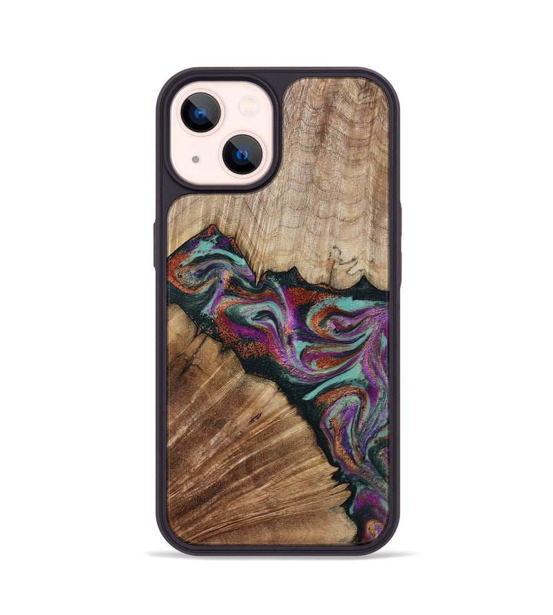 iPhone 14 Wood Phone Case - Lamar (Green, 795362)