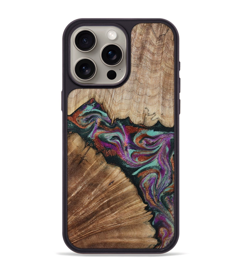 iPhone 15 Pro Max Wood Phone Case - Lamar (Green, 795362)