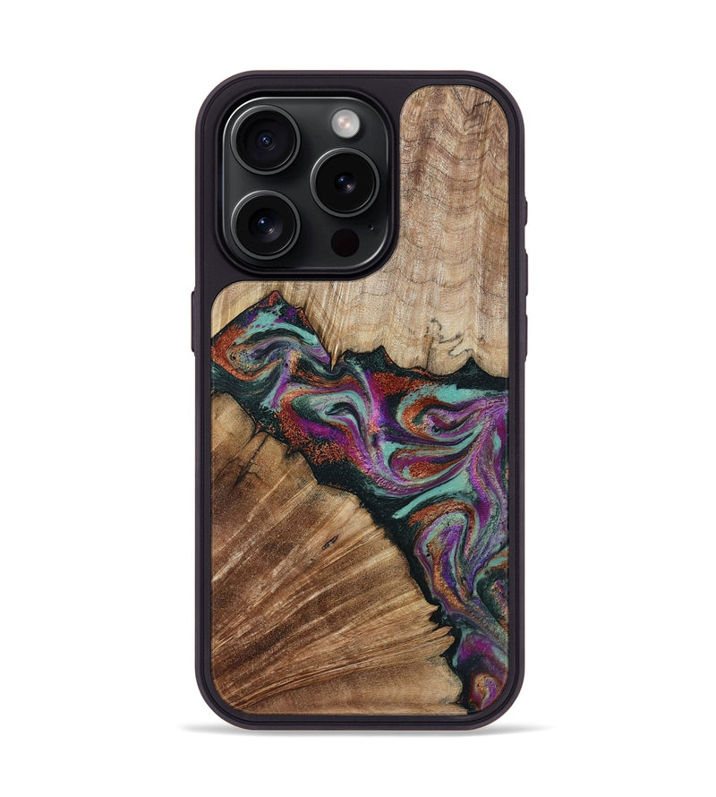 iPhone 15 Pro Wood Phone Case - Lamar (Green, 795362)