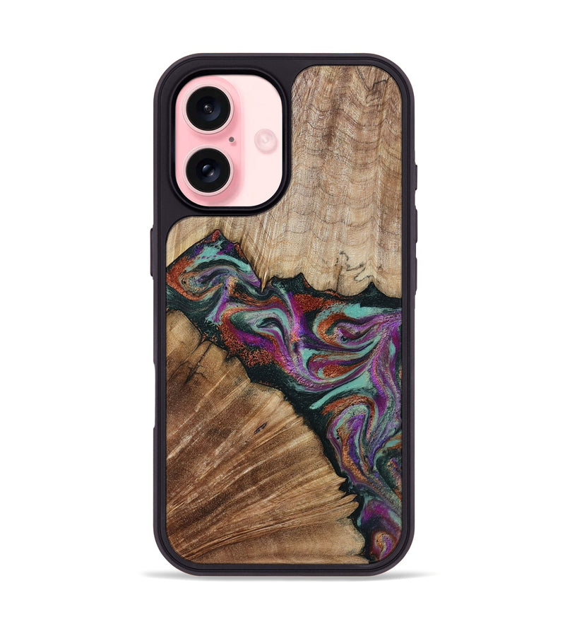 iPhone 16 Wood Phone Case - Lamar (Green, 795362)