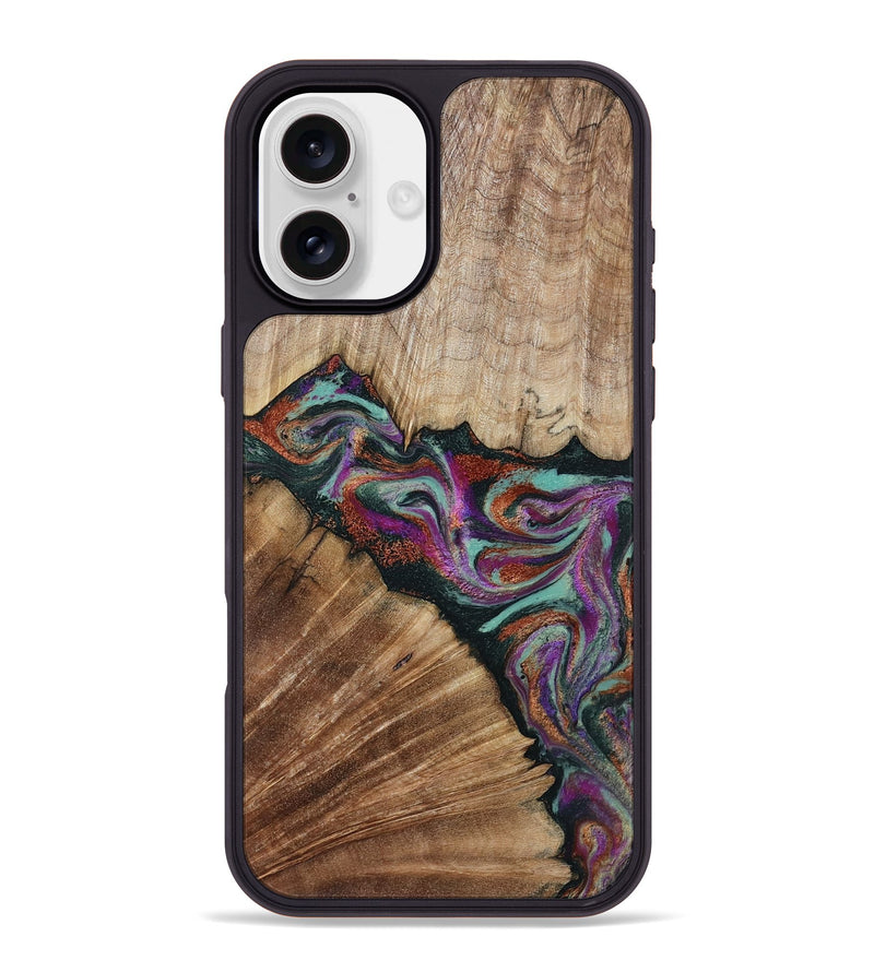 iPhone 16 Plus Wood Phone Case - Lamar (Green, 795362)