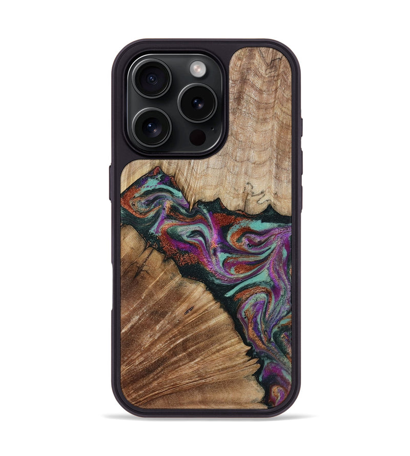 iPhone 16 Pro Wood Phone Case - Lamar (Green, 795362)