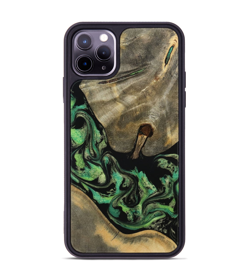 iPhone 11 Pro Max Wood Phone Case - Marjory (Green, 795374)