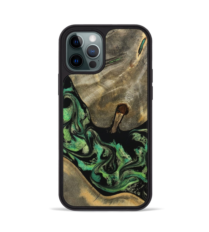 iPhone 12 Pro Wood Phone Case - Marjory (Green, 795374)