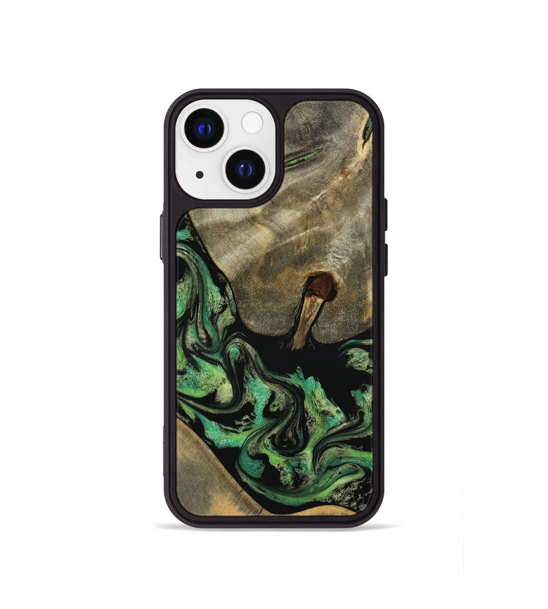 iPhone 13 mini Wood Phone Case - Marjory (Green, 795374)