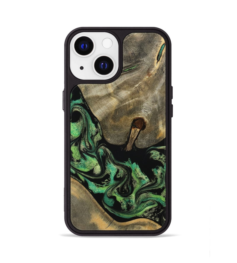 iPhone 13 Wood Phone Case - Marjory (Green, 795374)