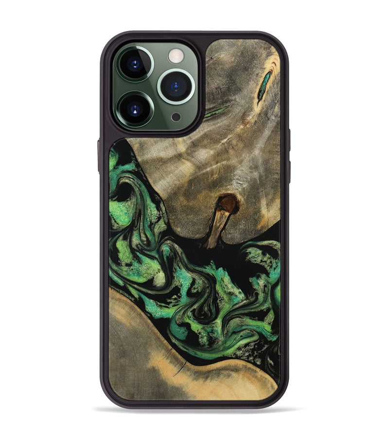 iPhone 13 Pro Max Wood Phone Case - Marjory (Green, 795374)
