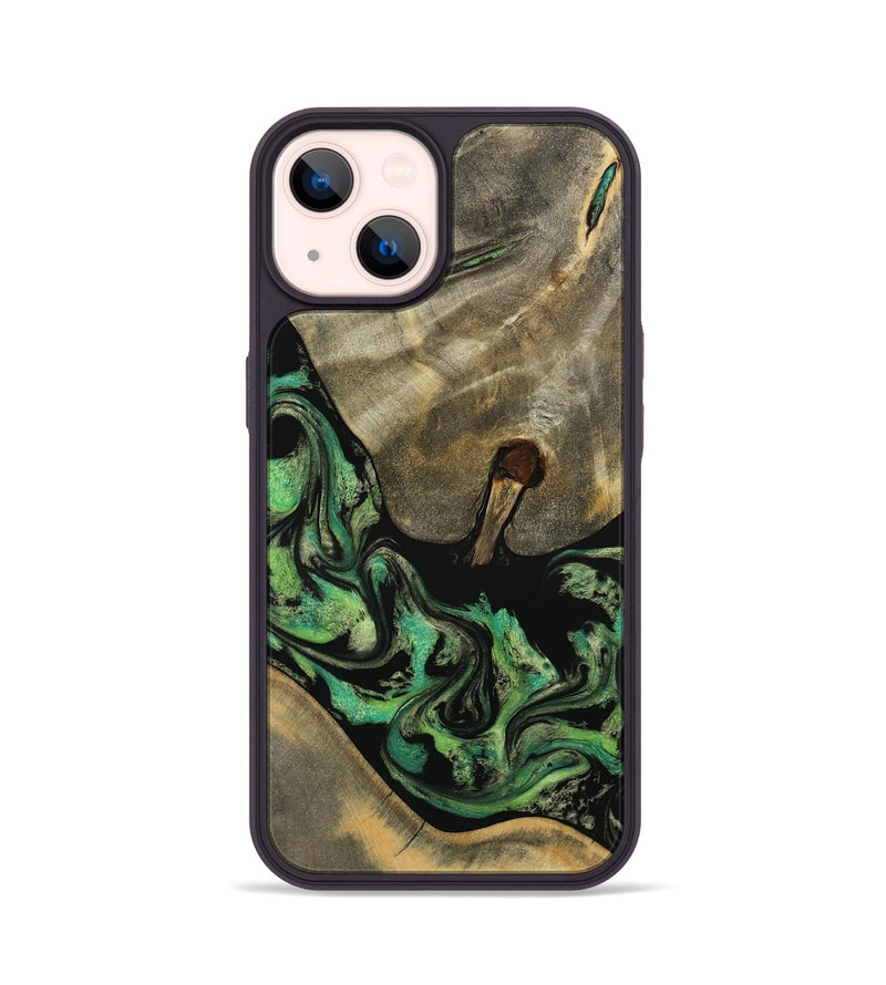 iPhone 14 Wood Phone Case - Marjory (Green, 795374)