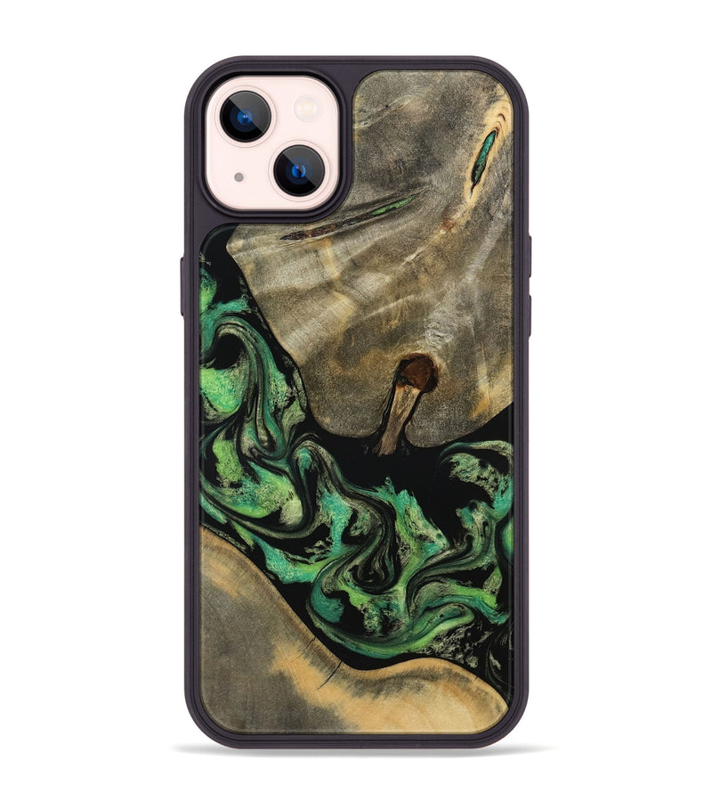 iPhone 14 Plus Wood Phone Case - Marjory (Green, 795374)