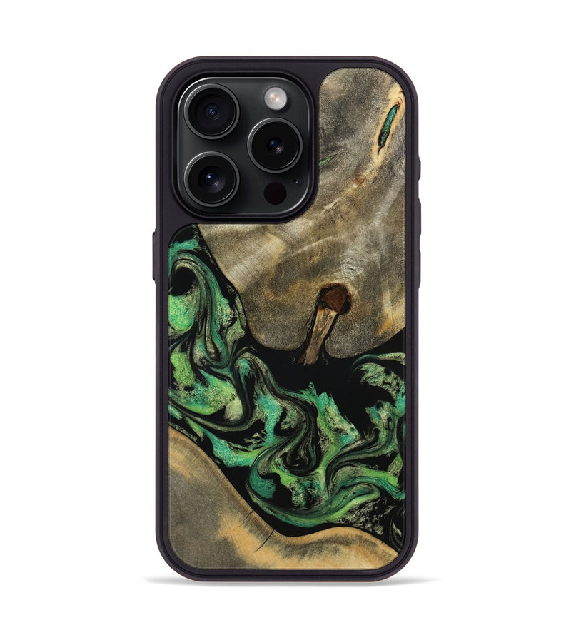 iPhone 15 Pro Wood Phone Case - Marjory (Green, 795374)