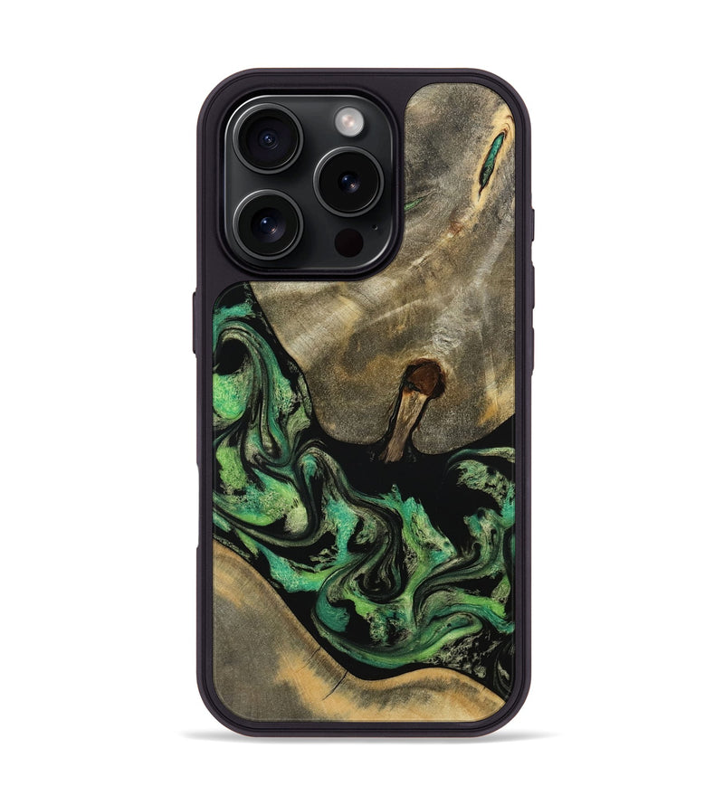 iPhone 16 Pro Wood Phone Case - Marjory (Green, 795374)