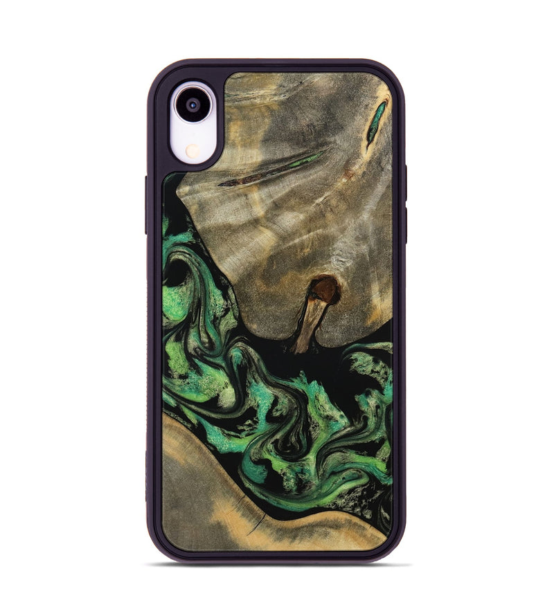 iPhone Xr Wood Phone Case - Marjory (Green, 795374)